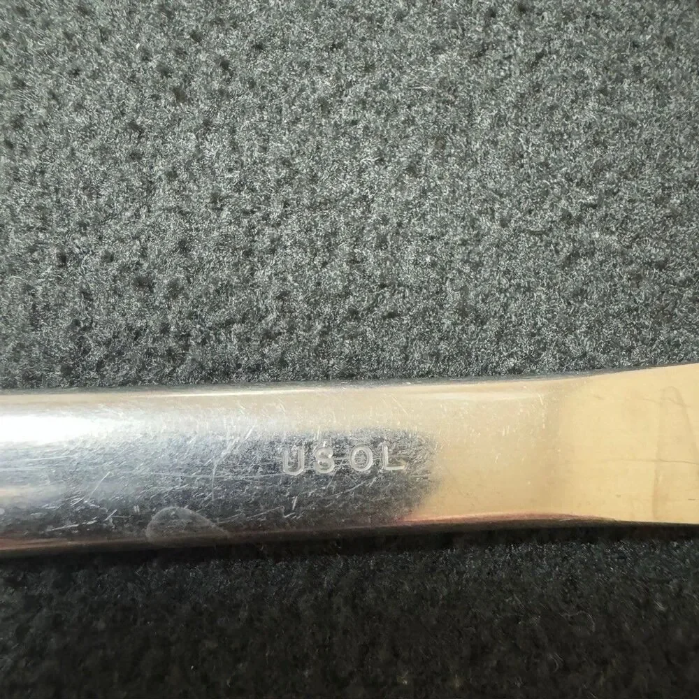 Vintage Military US OL Stainless Dinner Knife Flatware Silver Standard Round Tip
